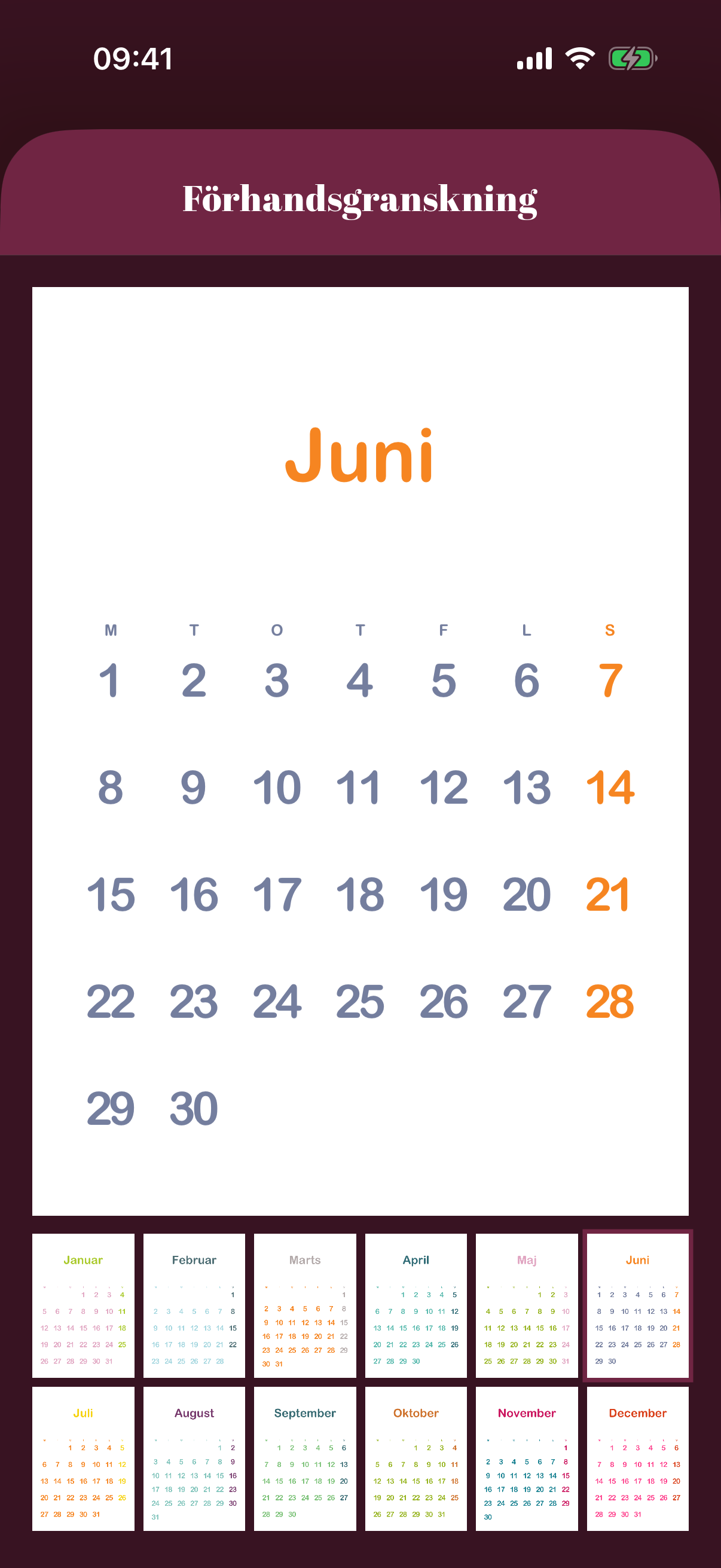 Calendarly appskärmbild